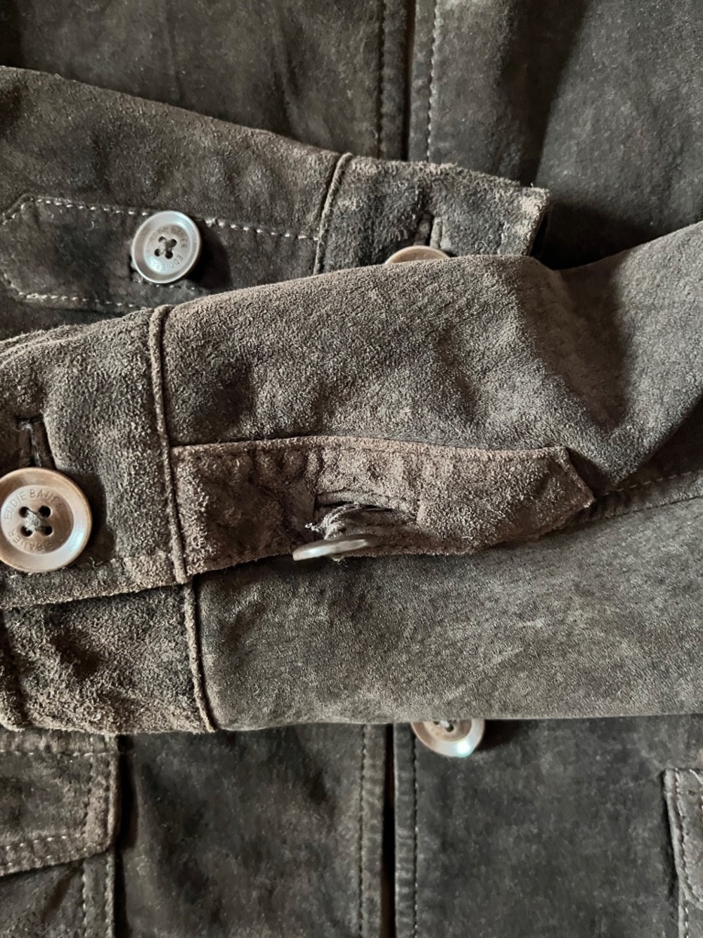 Eddie Bauer Women's Brown Suede Jacket Size Small - Picture 9 of 10